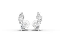 0.40 CT Marquise & Pear Lab Grown Diamond Stud Earrings
