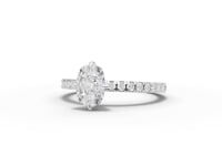 1.25 CT Cushion Pavé Lab Grown Diamond Engagement Ring