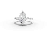 2.31 CT Marquise Lab Diamond Ring with Marquise Side Stones