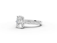 2.505 CT Filigree Oval Lab Diamond Engagement Ring with Milgrain Details