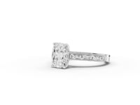 2.505 CT Cushion Lab Diamond Solitaire Ring with Filigree Band