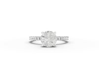 1.77 CT Round Lab Grown Diamond Hidden Halo Pavé Engagement Ring 1.50 CT Center, video
