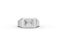 1.5 CT Emerald Lab Diamond East-West Bezel Men's Ring