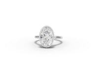 3.50 CT Oval Solitaire Lab Diamond Engagement Ring