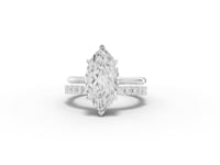 3.49 CT Marquise Lab Grown Diamond Bridal Ring Set