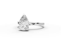 1.57 CT Pear Hidden Halo Lab Diamond Solitaire Engagement Ring, video
