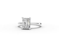 2.00 CT Radiant Solitaire Lab Diamond Engagement Ring