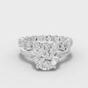 360 rotation of 3.80 CT round lab-grown diamond bridal set