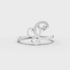 360 rotation of 0.07 CT whirlwind bloom lab-grown diamond ring