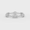 360 rotation of 1.8 CT lab-grown diamond steel cable bracelet