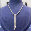 Y-Style Necklace Featuring Graduated Lab-Grown Diamonds with Dual Pear-Drop Finish