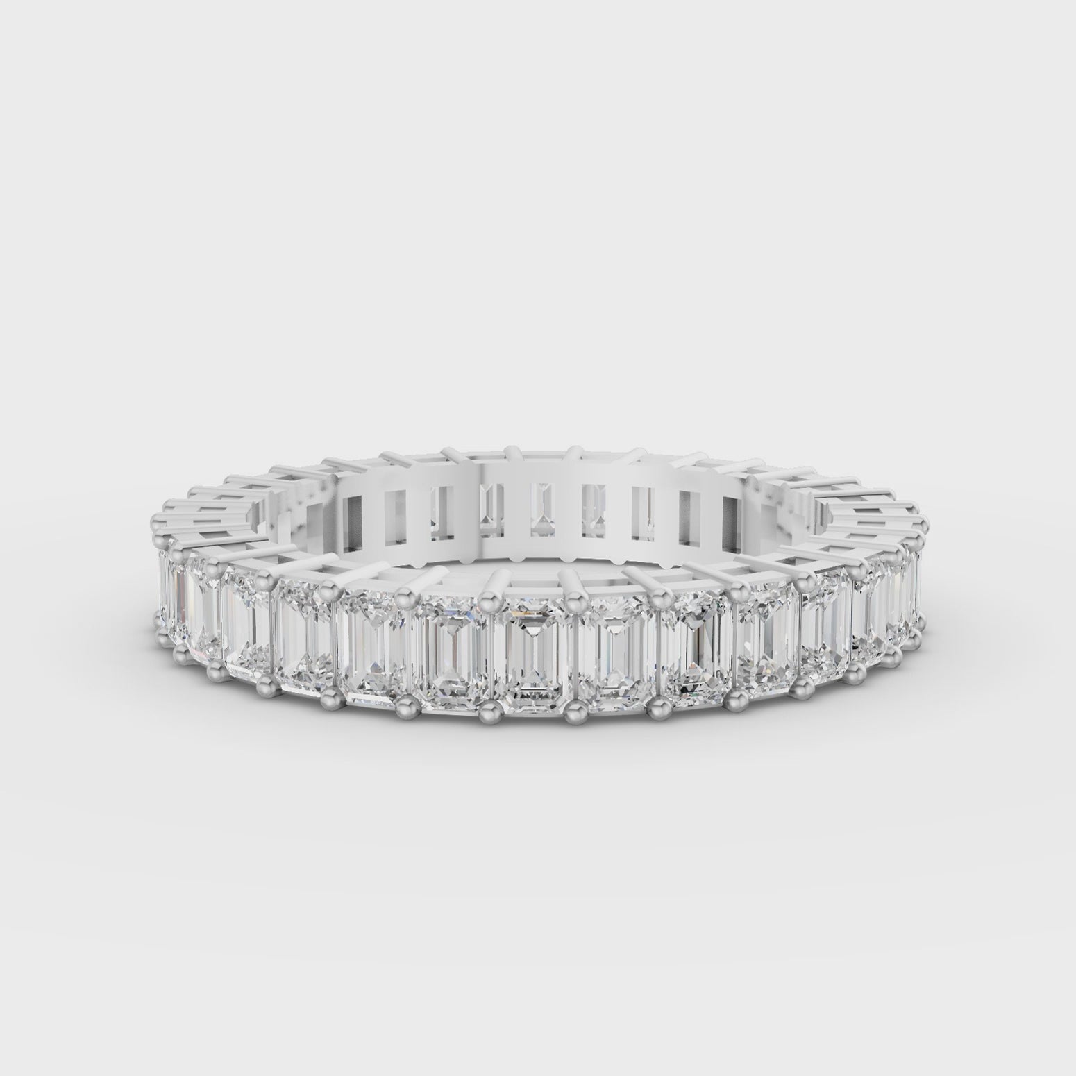 Emerald-Cut Lab-Grown Diamond Eternity Band
