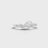360 rotation of 0.06 CT leaf arc minimal lab-grown diamond ring