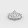 Marquise Cut Lab Diamond Three-Stone Engagement Ring · Trillion Side Stones