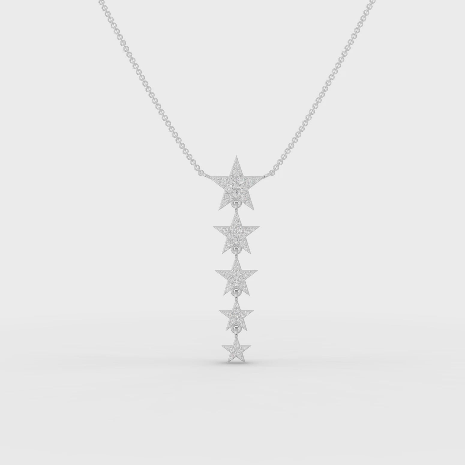 360° rotation video of five-star pendant