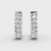 360 rotation of 2.85 CT marquise lab-grown diamond hoop earrings