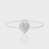 360-degree rotating video of heart-halo pavé bracelet