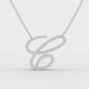 360° rotation video of lab-grown initial pendant
