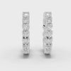 360 rotation of 2.68 CT heart lab-grown diamond hoop earrings