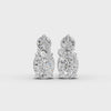 360 rotation of 2.74 CT oval round lab-grown diamond earrings
