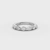 360 rotation of 0.91 CT lab-grown diamond pear round eternity band