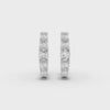 360 rotation of 2.33 CT lab-grown diamond hoop earrings