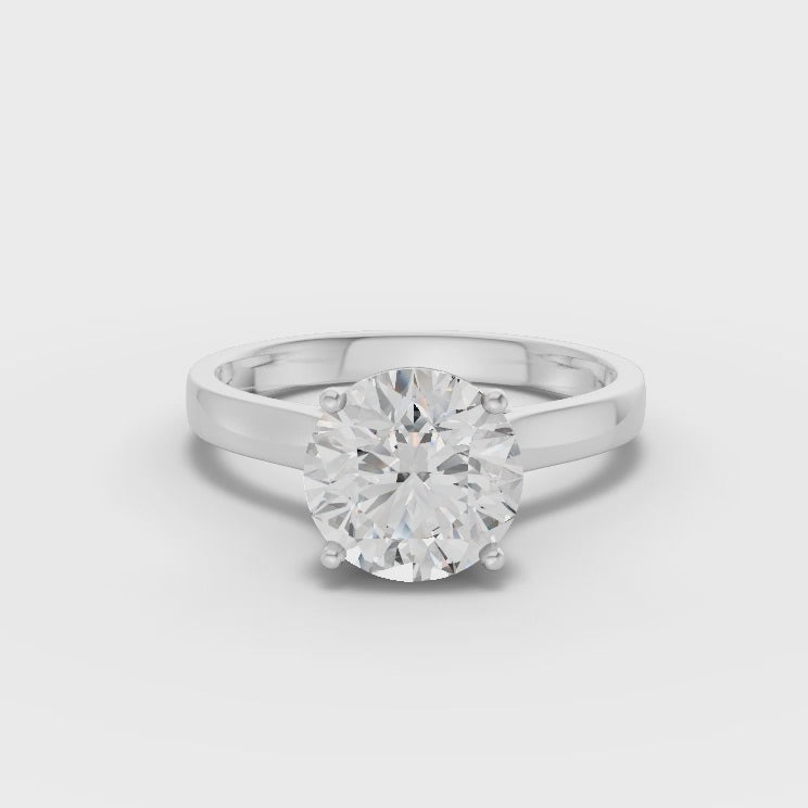 360 rotation of 2.00 CT round lab-grown diamond solitaire ring