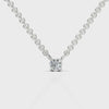 Round Lab Diamond Solitaire Pendant