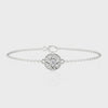 360 rotation of 0.24 CT round lab-grown diamond medallion bracelet