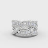 360 rotation of 3.19 CT woven lab-grown diamond ring