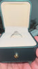Oval lab-grown diamond halo ring top alignment video in a box