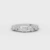 360 rotation of 0.44 CT round lab-grown diamond eternity ring