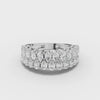 360 rotation of 2.22 CT pear lab-grown diamond lattice eternity band