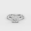 Cushion Cut Lab Diamond Solitaire Engagement Ring