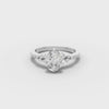 360 rotation of 1.38 CT oval cut lab-grown diamond engagement ring