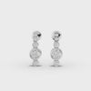 0.65 Ct Bezel Lab Diamond Drop Earrings with Accent Stones