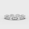 360 rotation of 0.42 CT round lab-grown diamond wedding band