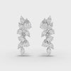 360° rotation video of leaf-inspired cascade earrings