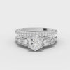 360 rotation of 1.55 CT dual band lab-grown diamond ring