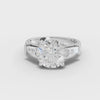 360 rotation of 3.25 CT round lab-grown diamond three stone ring