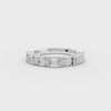 1.57 Ct Emerald & Round Lab Diamond Half Eternity Ring
