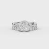 360 rotation of 1.84 CT round lab-grown diamond bezel ring