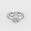 360° rotation video of oval solitaire ring