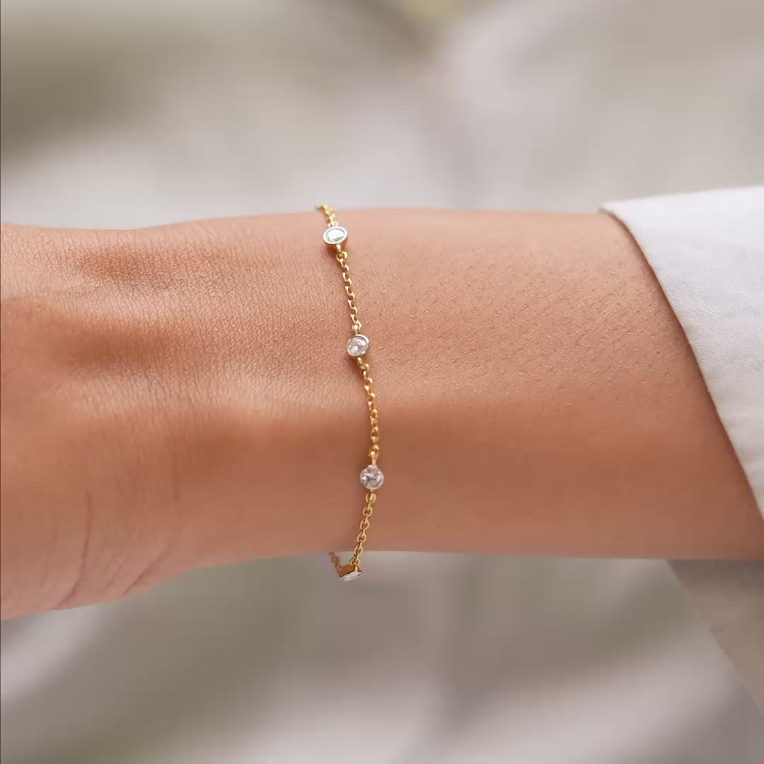 Bracelet articulation demonstration on wrist