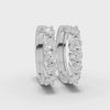 360 rotation of Lab-grown diamond huggie earrings