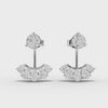 360° rotation video of pear crawler earrings