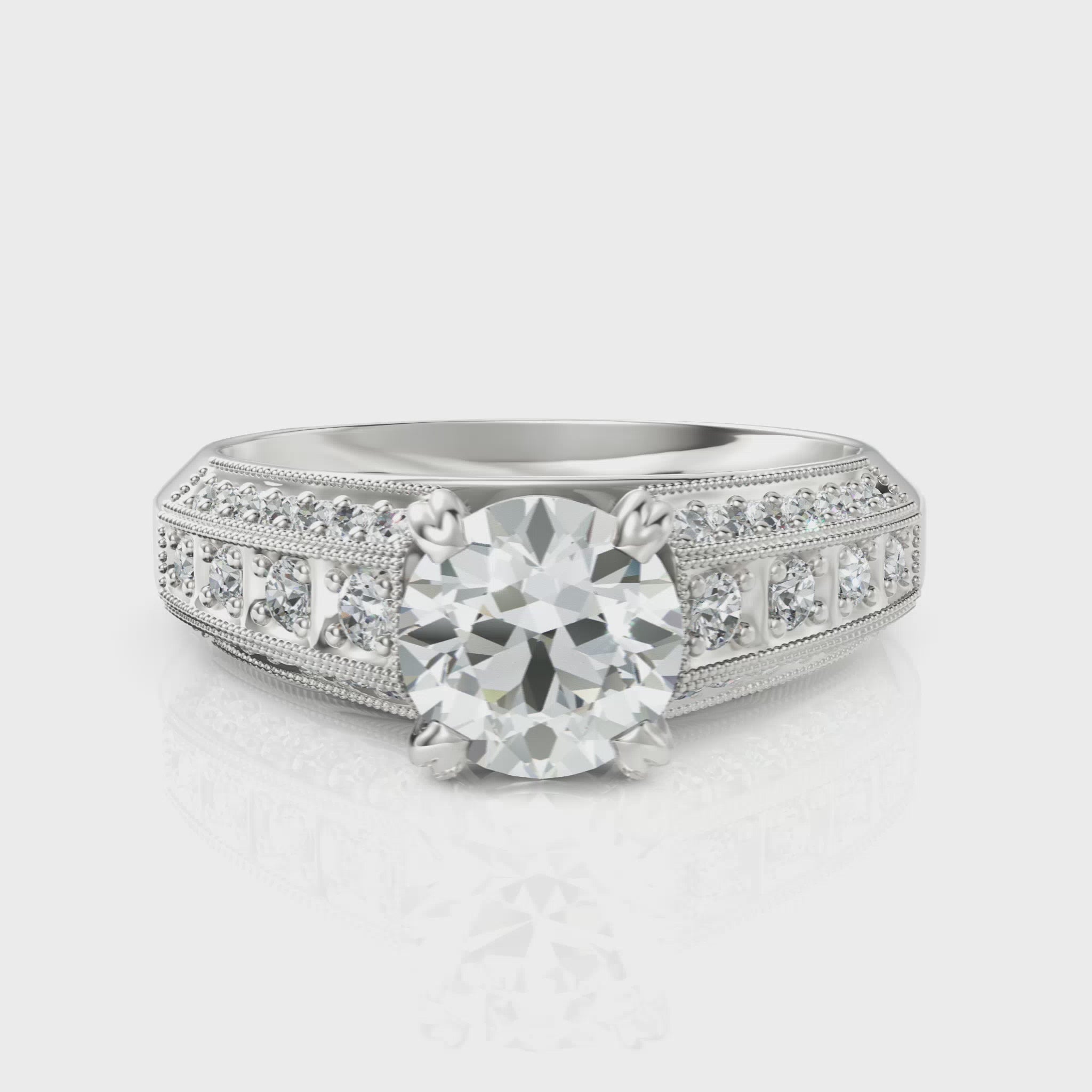 1.62CT Round Lab Diamond Engagement Ring