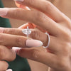 Model wearing 3.44 CT pear lab-grown diamond pavé ring video clip
