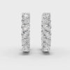 360 rotation of 3.53 CT oval lab-grown diamond hoop earrings