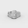 1.12 Ct Oval Cut Lab Grown Diamond Bridal Set
